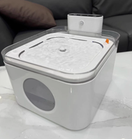 Fontaine à eau portable pour animaux de compagnie avec double alimentation 3L, WiFi, recharge sans fil, détection de mouvement, 3 modes d'écoulement, pour chiens et chats, 1,2 kg