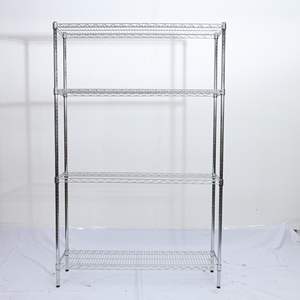 Chrome mạ thép không gỉ Dây lưới giá 5-lớp di động Rack hiển thị cho hộ gia đình & kho sử dụng - Product Image 5