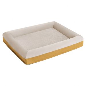 Simple Solid Fashion All-Season Rectangle Cloth Pet <b>Bed</b> for Cats <b>Dogs</b> Soft Skin-Friendly Fabric Sponge Lining Removable Washable - Product Image 1