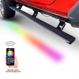 Contrôle de l'application téléphonique avec lumières colorées LED marchepied latéral électrique pour <span class=keywords><strong>Jeep</strong></span> <span class=keywords><strong>Wrangler</strong></span> JK JL JT Threshold Marchepied - Product Image 1