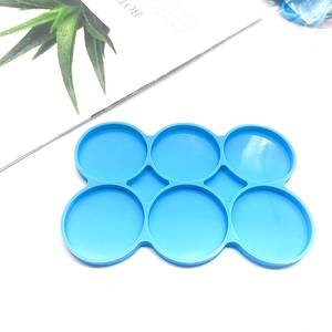 Nouveau moule adhésif en <span class=keywords><strong>silicone</strong></span> à 6 trous pour le dos de téléphone rond pour support - Product Image 4