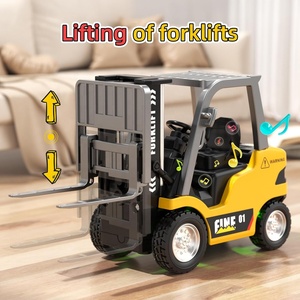 Xe nâng đồ chơi điều khiển từ xa bằng kim loại 2.4G, tỷ lệ 1/64, điều khiển bằng ứng dụng, xe tải kỹ thuật hợp kim, bộ xe nâng RC xây dựng - Product Image 4