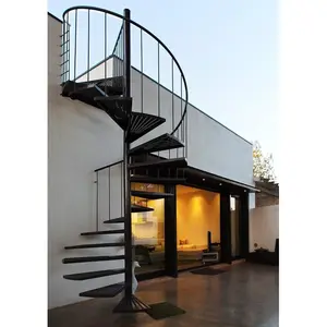 आउटडोर स्टेनलेस स्टील सर्पिल सीढ़ियों