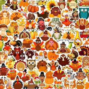 100PCS Thanksgiving Turkey Pumpkin Stickers Waterproof Vinyl Graffiti <b>Decals</b> for DIY Luggage <b>Laptop</b> Refrigerator Party Decor - Product Image 1
