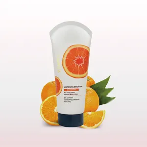 Vitamin C Orange Plant Extract Face Cleanser Private Label Organic Whitening Moisturizing Anti Acne Amino Acid Face Wash
