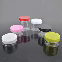 Pot en plastique pour aliments de cuisine avec couvercle hermétique, couleur fantaisie, large ouverture, 50g 100g 120g 150g 200 grammes 250 ml 4 oz 6 oz 8 onces