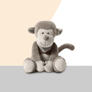 Nuevo Peluche de <span class=keywords><strong>Mono</strong></span> con Bufanda Marrón, Peluche de Pelo Corto con Cuentas Ponderadas, Relleno de Algodón PP, Día de San Valentín, Unisex, 3 Años, 11-30cm - Product Image 1