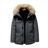 Blouson Bomber à Capuche Homme Femme Streetwear Hiver Vêtement de Travail Épais Chaud Anti-Froid Rembourré Livraison Directe Streaming en Direct
