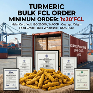 Conteneur de 20 pieds pour le commerce de gros de racine de curcuma, d'épices, d'aliments et de boissons, et d'ingrédients - Product Image 1