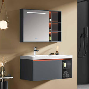 Mueble <span class=keywords><strong>de</strong></span> <span class=keywords><strong>Baño</strong></span> Moderno Europeo <span class=keywords><strong>de</strong></span> Madera, Mueble <span class=keywords><strong>de</strong></span> <span class=keywords><strong>Baño</strong></span> Suspendido en la Pared para Hotel <span class=keywords><strong>con</strong></span> <span class=keywords><strong>Lavabo</strong></span> - Product Image 3