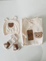 Ensemble Bébé Kaiyue Unisexe, Tenue à Séparer en Coton Classe A pour Nouveau-Nés, Nouveau Vêtement de Printemps Automne pour Bébés 0-6 Mois en Tissu Tricoté