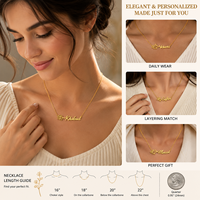 Collier personnalisé avec nom et fleur de naissance, pendentif personnalisé, bijoux en acier inoxydable, cadeau unisexe pour hommes et femmes