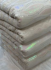 Suministro de fábrica, tela de Georgette viscosa teñible de trabajo de secuencia de 9/3mm para la fabricación de vestidos de novia de proveedor indio - Product Image 3