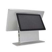 Caja Registradora Windows con Pantalla Táctil Dual de 15.6 y 10.1 Pulgadas, Sistema POS sin Impresora Térmica