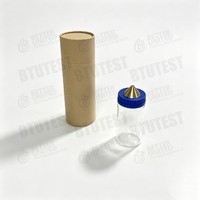 1000ml Glass Jar Pycnometer Set for Fine Aggregate Specific Gravity Test, Spun Brass Top with 10mm Hole & Rubber Gasket
