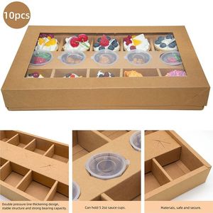 Bán buôn Đen Matte cứng nhắc phục vụ Hộp bao bì bên Cookie hộp tráng miệng phục vụ bao bì Platter <span class=keywords><strong>box</strong></span> với ngăn nắp - Product Image 5