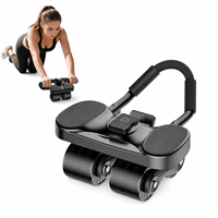 Rouleau abdominal FRS à quatre roues avec support pour les coudes, équipement de fitness pour la maison, pour hommes et femmes