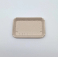 Assiette à sushi jetable en bagasse avec couvercle, qualité alimentaire, plateau de service à emporter, style japonais, logo personnalisé