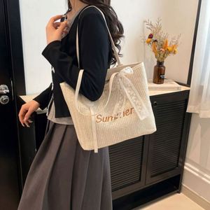 Trendy Casual Women's PU Tote Bag Solid Color Printed Weave Design Silk Ribbon Chains Decor Lightweight Zippered Large Capacity - Product Image 5