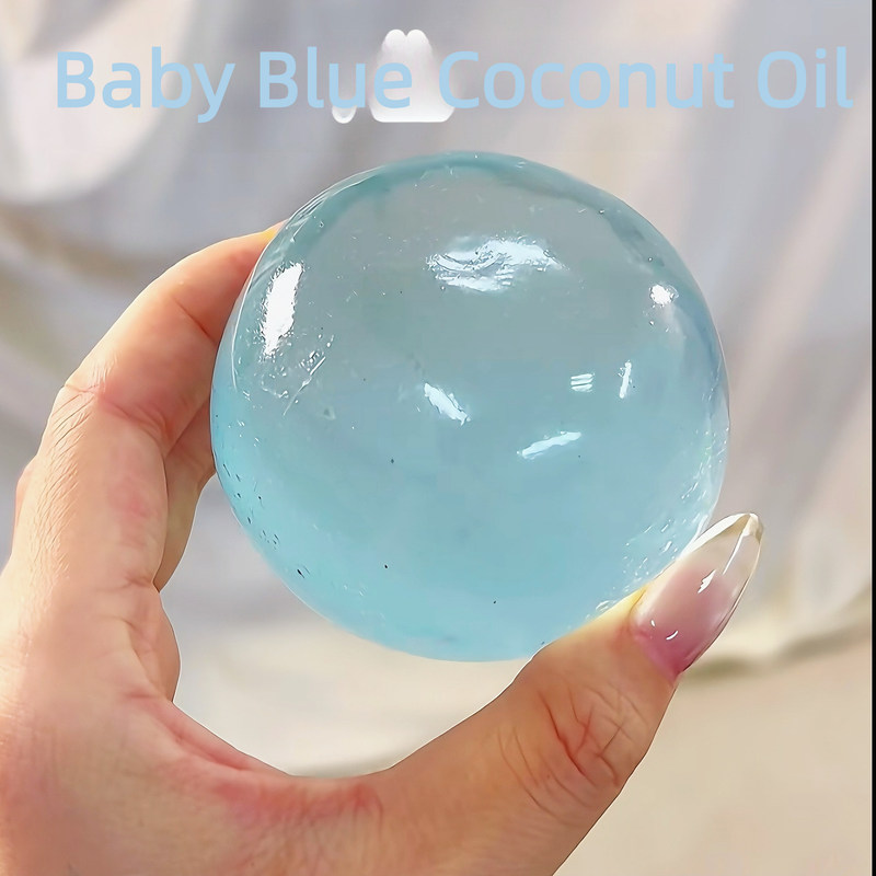 Boule d'huile de coco bleu menthe 6cm