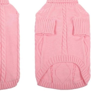 Venta caliente Bulldog <span class=keywords><strong>Doberman</strong></span> invierno mascota suéter cálido cuello alto tejido perro abrigo 12 colores liso sólido poliéster polar <span class=keywords><strong>ropa</strong></span> - Product Image 5