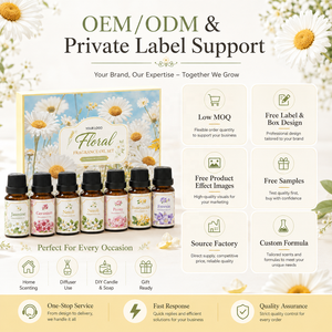 Ensemble d'huiles parfumées florales 100% naturelles <span class=keywords><strong>et</strong></span> biologiques pour diffuseurs, senteurs d'intérieur, aromathérapie, humidificateurs, cadeaux - Product Image 4