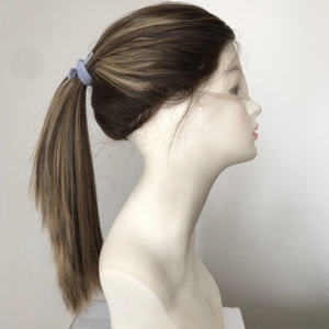 RU407 Perruque poney populaire en dentelle cheveux européens blonds actifs juifs casher gymnastique sports poney Wunder perruque - Product Image 5