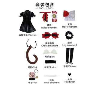 Disfraz de Cosplay de Lynette Magician Lyney de <span class=keywords><strong>Genshin</strong></span> Impact al por Mayor, Peluca, Traje de Juego, Vestido Elegante, Atuendo para Fiesta de Halloween - Product Image 5