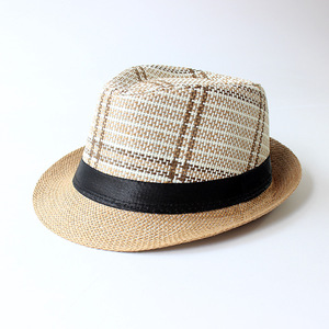 Cappello Panama Estivo da Uomo, Stile Trilby, per Spiaggia e Viaggi, Cappello <span class=keywords><strong>di</strong></span> Paglia Cubano a Tesa Corta, Fedora in Paglia per Uomo - Product Image 6
