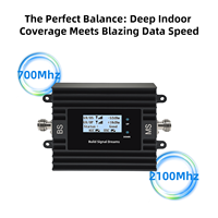 Amplificador de Señal EasyBoost 2G 3G 4G 5G, 72dB 700 2100MHz B28 B1, Repetidor Celular con Aplicación Tuya, ALC AGC, para Hogar y Oficina