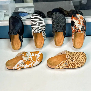 Mozhixi Private Label Sabots Birken en fourrure unisexe Taille 35-48 <span class=keywords><strong>Mohair</strong></span> Confortable Femmes Hommes Poils de vache Mule Sabots en liège - Product Image 3
