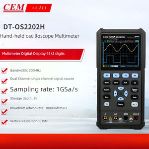 Oscilloscope multimètre portable à double canal de haute précision CEM (<span class=keywords><strong>DT</strong></span>-OS250H/2102H/2202H) pour la précision pour le <span class=keywords><strong>test</strong></span> - Product Image 4