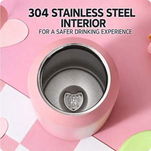 304 Stainless Steel Vacuum Insulated Water Bottle One Click Lid Portable <b>Thermos</b> Bottle 600ml for Travel Gym Outdoor - Product Image 2