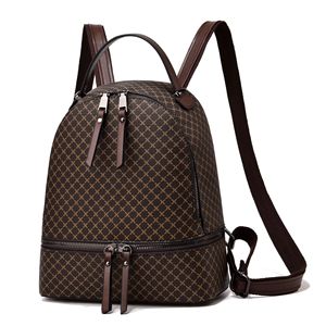Mochila Redonda de Piel Sintética de Lujo para Mujer, Diseño Geométrico, Cierre de Cremallera, Correa Desmontable, Capacidad Media, para Uso Diario en Todas las Estaciones - Product Image 3