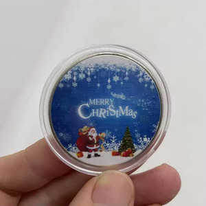 Set Natalizio con Moneta Placcata in Oro, Distintivo Commemorativo in Argento, Moneta Commemorativa di Babbo Natale, Regali da Collezione per il Nuovo <span class=keywords><strong>Anno</strong></span> - Product Image 5