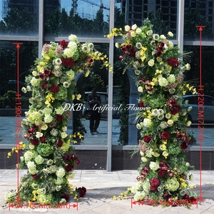 Realistic Customized <b>Red</b> <b>Silk</b> Rose Arch High Quality Wedding & Mother's Day Floral Decoration - Product Image 3