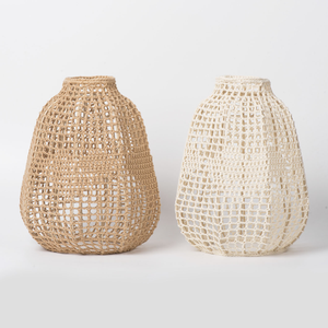 Lanterne <span class=keywords><strong>en</strong></span> <span class=keywords><strong>corde</strong></span> de papier naturelle et écologique, tissée à la main, pour restaurant, maison d'hôtes, restaurant de hot <span class=keywords><strong>pot</strong></span>, abat-jour tissé - Product Image 1