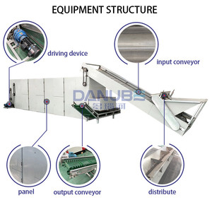 Línea de Producción de Secado y Molienda de Granos de Cacao Totalmente Automática, Secador de Granos de Cacao con Cinta de Malla - Product Image 3