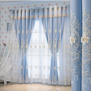 Rideaux à une couche haut de gamme de style européen Tissu moderne simple Translucidus Sheer - Product Image 1