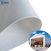 Bâche PVC blanche 850 g/m² enduite au couteau 1000D, tissu occultant 23x23, matériau de tente ignifuge enduit PVC