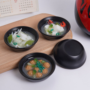 Porte-clés réaliste en forme de soupe miso, porte-clés créatif en forme de soupe de tofu aux fruits de mer, breloque de sac, jouet pour machine à griffes - Product Image 4