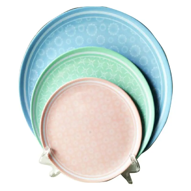 Fábrica al por mayor juego de vajilla de melamina platos personalización platos redondos de melamina Ware