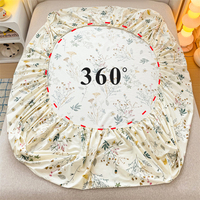 Parure de lit style frais, drap-housse en coton imprimé de haute qualité, doux, respirant et respectueux de la peau, pour la maison, l'hôtel, vente en gros