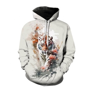 2026 nuova moda <span class=keywords><strong>felpa</strong></span> con motivo <span class=keywords><strong>tigre</strong></span> da uomo con stampa 3D con tasca larga manica lunga <span class=keywords><strong>felpa</strong></span> con cappuccio - Product Image 2