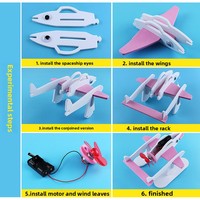 Kit d'expérimentation scientifique DIY : Hydroplan électrique pour enfants – Matériel éducatif technologique STEM pour petites inventions |   Ensemble de modèles faits à la main