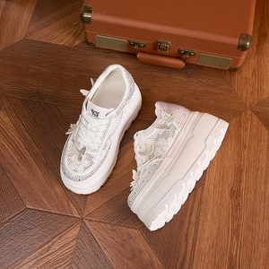 Zapatillas Deportivas Blancas de Malla Transpirable para Mujer, Verano 2026, Plataforma de 10CM, Suela Gruesa, Tacón Integrado, Estilo Casual y Deportivo, de Caña Baja - Product Image 5