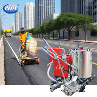 Machine de marquage routier thermoplastique à poussée manuelle pour la traçage des lignes de chaussée sur autoroutes et parkings