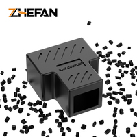 ZHEFAN Rj45 여성 LAN 케이블 연장 커플러 익스텐더 1 ~ 2 가지 방법 Cat6 Rj45 네트워크 1 ~ 2 포트 이더넷 어댑터 분배기