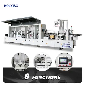 HOLYISO KIE-468J automatic pvc profile corner rounder edge banding machine linear edge bander with pre milling unit