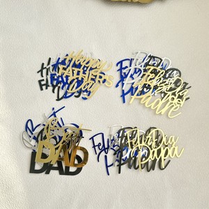 Décorations de gâteau en acrylique pour la Fête des Pères - Joyeuse Fête des Pères - Meilleur Papa - Décoration de gâteau en plastique style Ins - Product Image 1